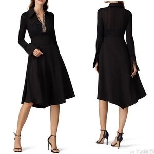 ELLERY Calabasas Zip Up Panel Black Dress